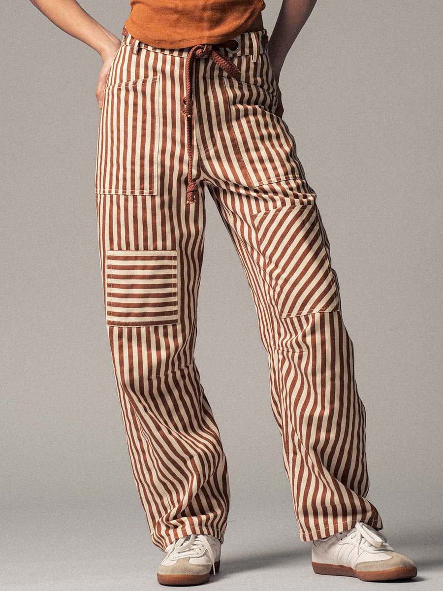 【美品】Bibiy. DONNA STRIPED PANTS Urban Daizy Workers Stripped Pants – Nostalgia Hollow Co.
