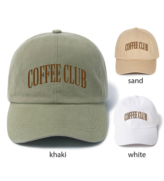 COFFEE CLUB Embroidered Baseball Cap