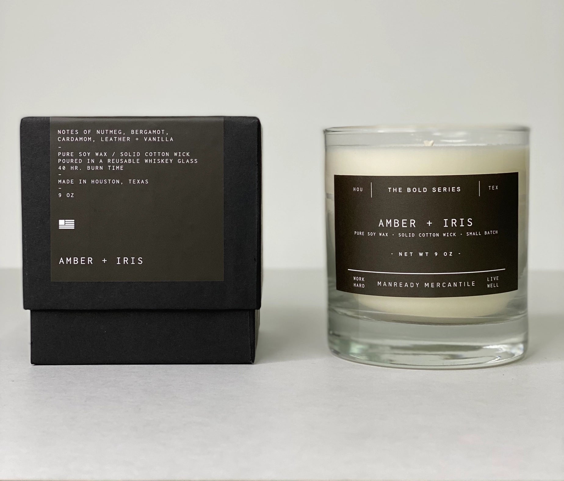 Manready The Bold Series Soy Candle- Amber + Iris