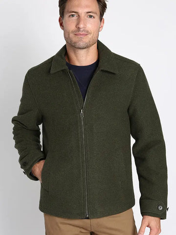JACHS NY Mott Wool Blend Coat - GREEN