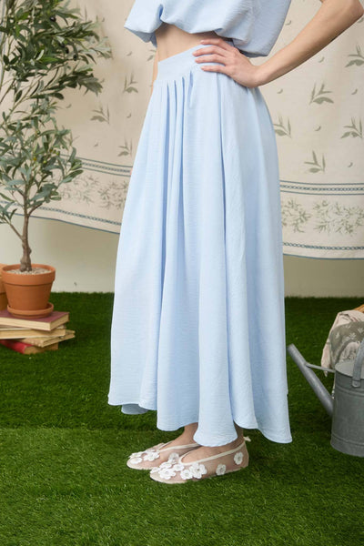 BOX PLEATED MIDI SKIRT