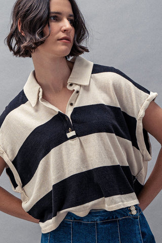 Urban Daizy Bold Stripe Dolman Top