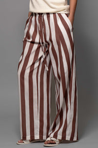 Air Flow Linen-Blend Stripe Pants
