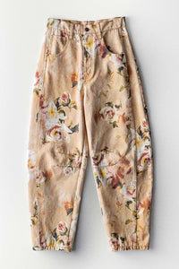 Trend Notes Vintage Relaxed Floral Print Barrel Pants