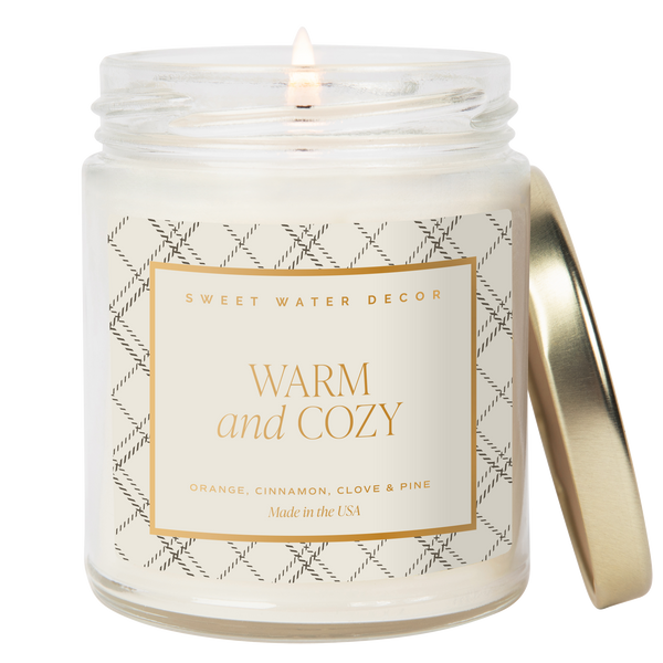 Warm and Cozy 9 oz Soy Candle - Fall Decor & Gifts