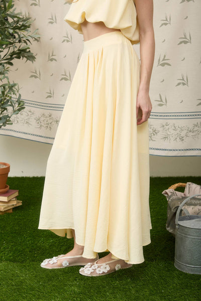 BOX PLEATED MIDI SKIRT
