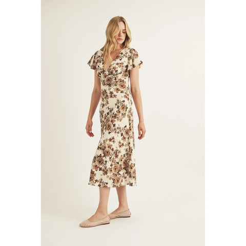 Storia Realistic Floral Fitted Maxi Dress