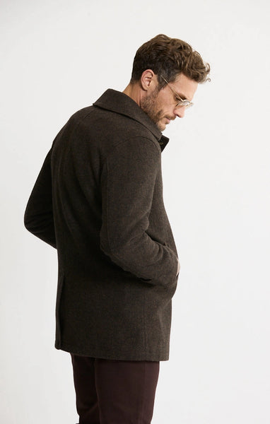 JACHS NY Mott Wool Blend Coat - BROWN