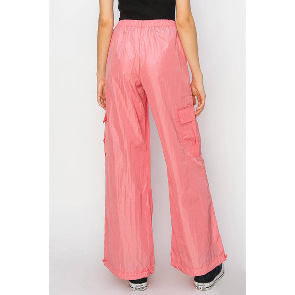Low Rise Parachute Cargo Pants