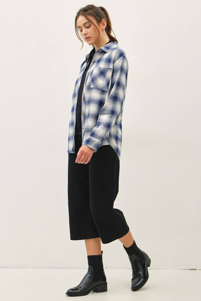 VINTAGE SHADE PLAID PRINT BUTTON UP SHIRT
