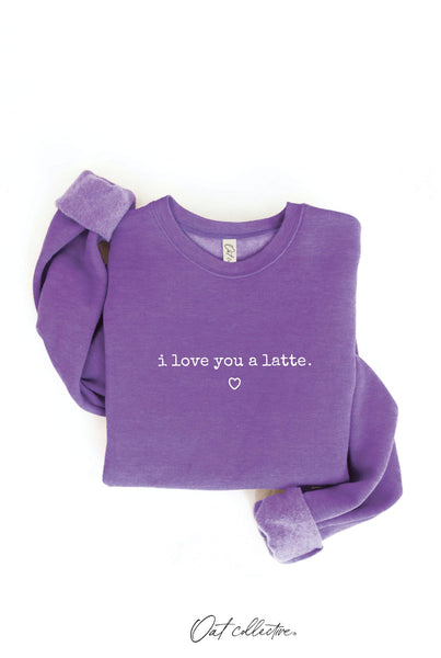 I LOVE YOU A LATTE Graphic Sweatshirt