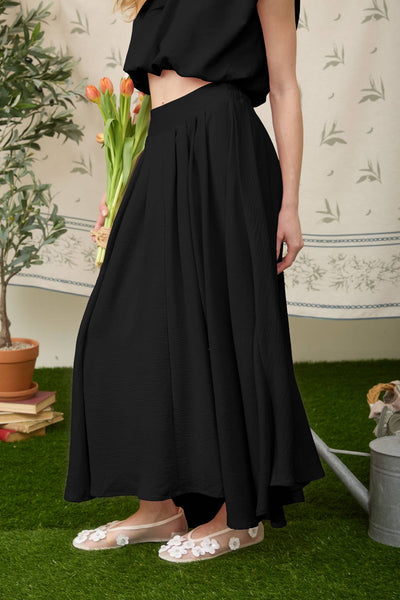 BOX PLEATED MIDI SKIRT