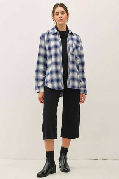 VINTAGE SHADE PLAID PRINT BUTTON UP SHIRT
