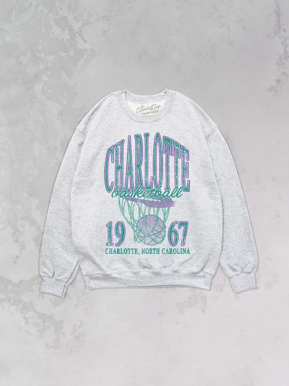 90's Vintage Charlotte Basketball Oversized 90s Sweatshirt