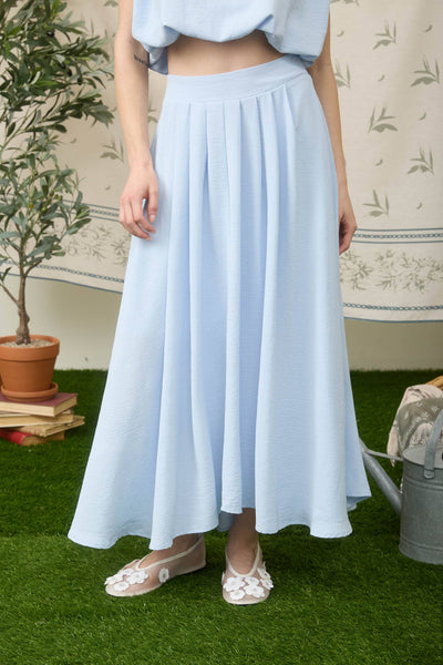 BOX PLEATED MIDI SKIRT