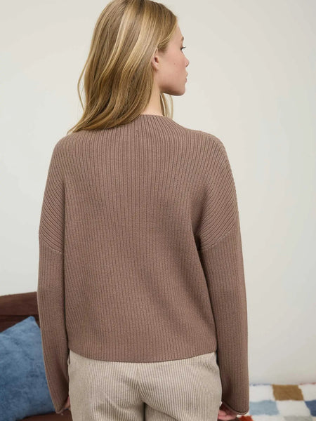 Mock Neck Pocket Sweater