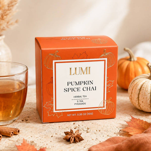 Pumpkin Spice Chai Herbal Tea - 5 Premium Tea Bags