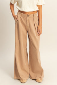 HYFVE High Waist Basic Wide Leg Pants