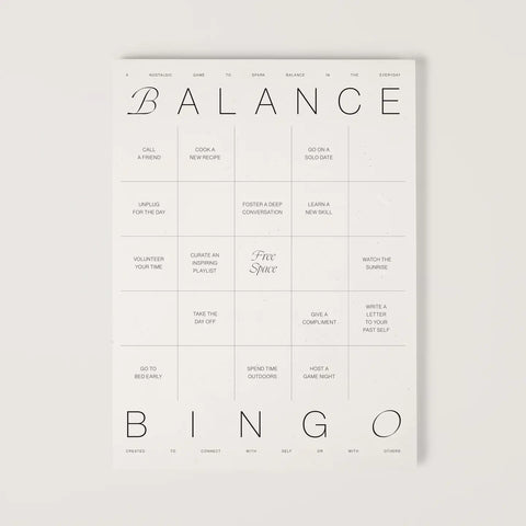 Wilde House Paper Balance Bingo Pad