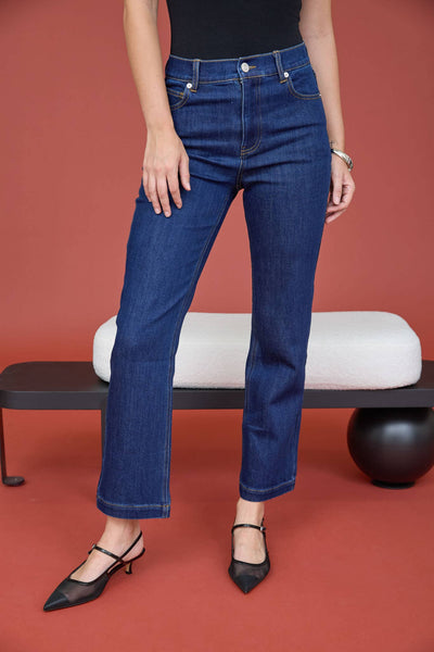 HIGH RISE STRAIGHT LEG DENIM JEANS
