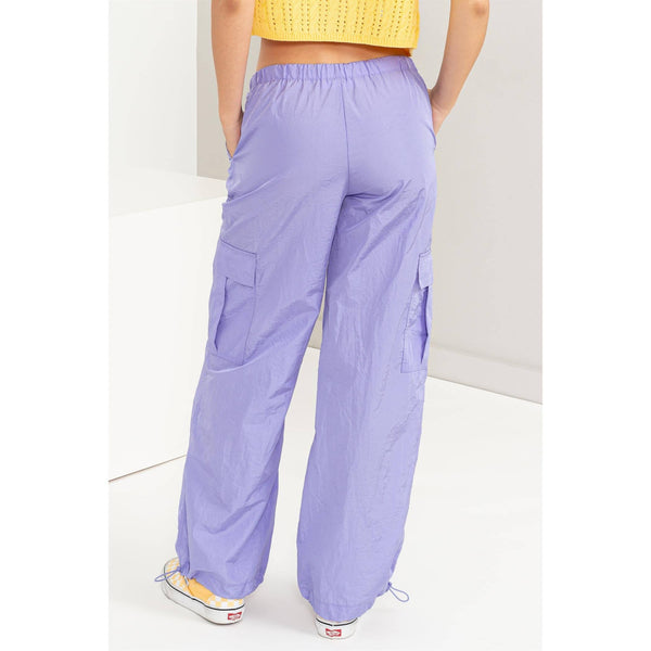 Low Rise Parachute Cargo Pants