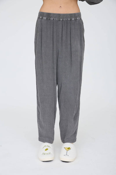 CRINKLE PLISSE ELASTIC WAIST LOUNGE PANTS