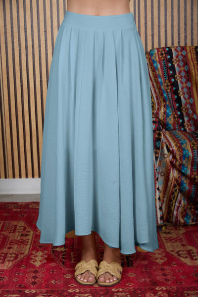 BOX PLEATED MIDI SKIRT