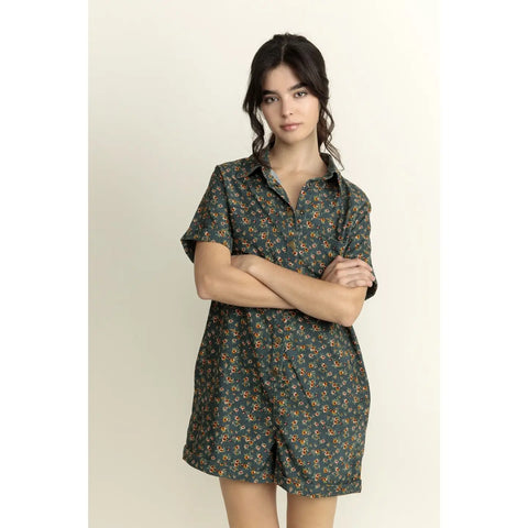 Storia Warm Floral Collar Romper