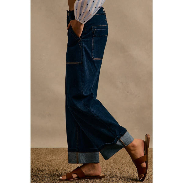 BARREL HIGH RISE WIDE LEG JEANS