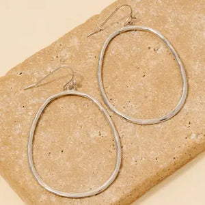 Round Thin Cutout Drop Earrings