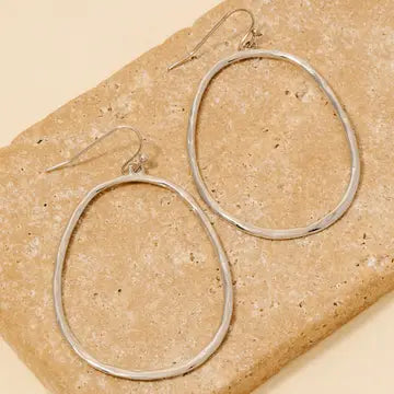 Round Thin Cutout Drop Earrings