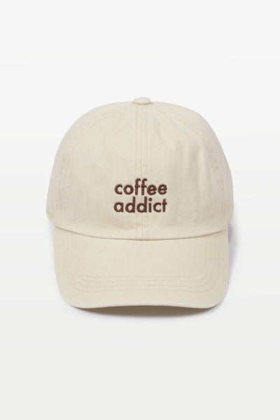 COFFEE ADDICT embroidery in Cotton Baseball Cap
