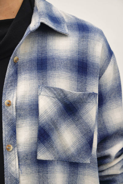 VINTAGE SHADE PLAID PRINT BUTTON UP SHIRT